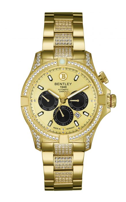 Bentlet gold and diamond watch