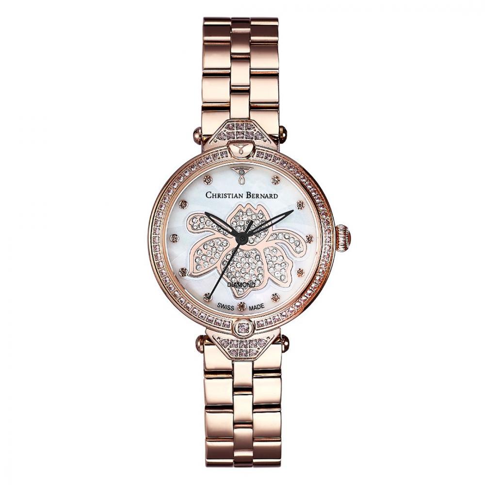 Christian Bernard Spring of Blossom rose gold tone watch