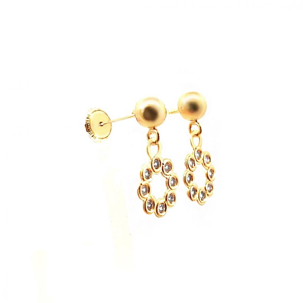 18K gold dangling earrings