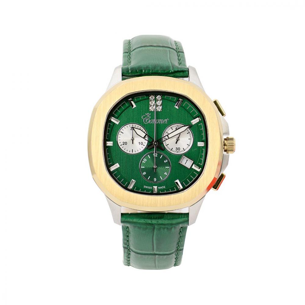 Green Coronet Swiss-made diamond watch