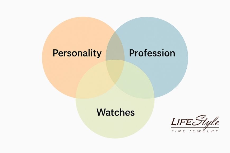 Intersection of personality, profession, and watch