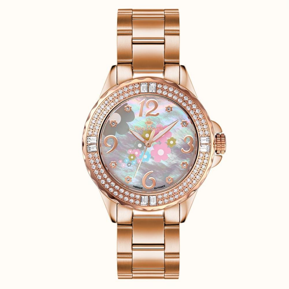 Rene Mouris Paris La Fleur MOP PVD rose gold ladies watch