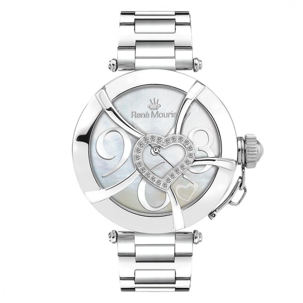 Rene Mouris Paris Coeur D’amour white MOP dial watch