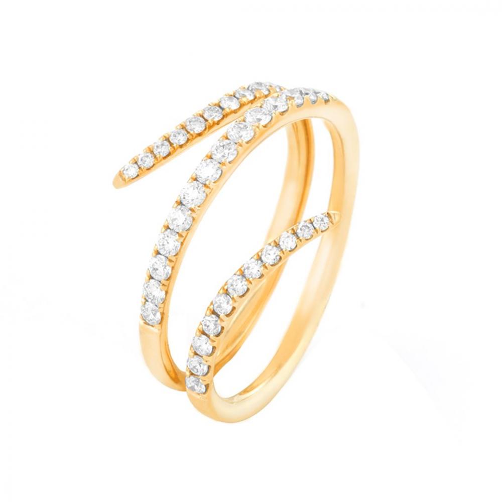 Illusion Diamond Ring in Yellow Gold