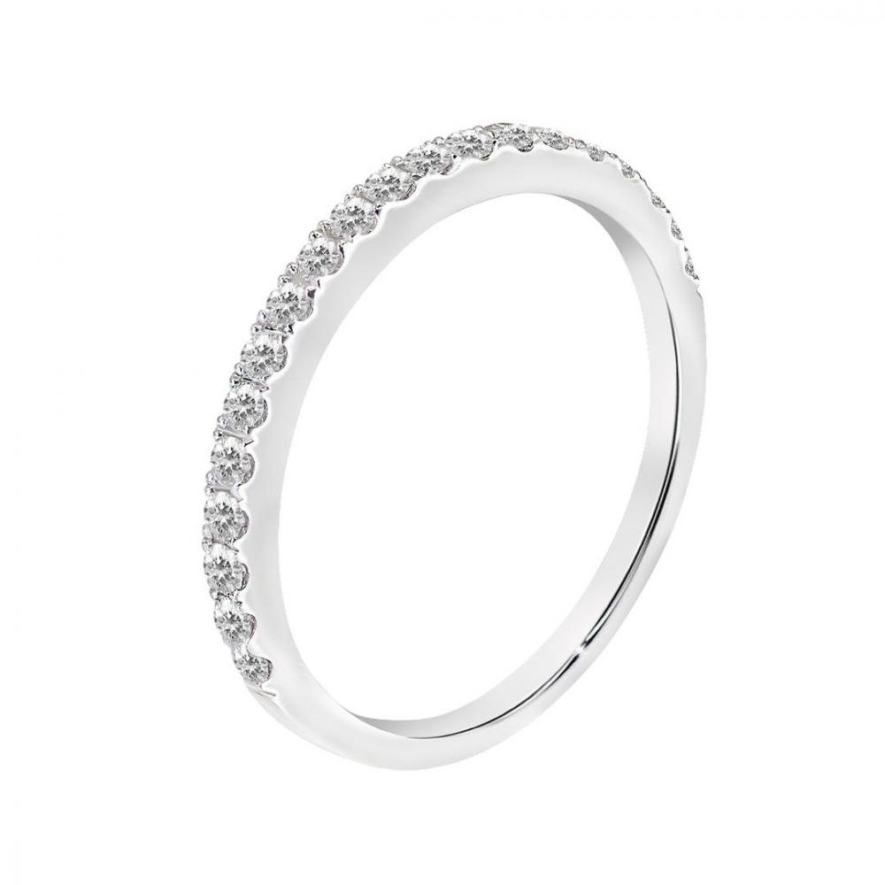 Semi eternity diamond ring with grain set design