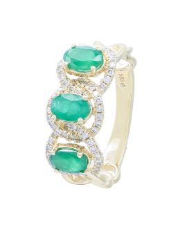 Diamond and Emerald Ring_C15183