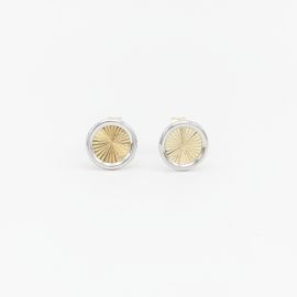 Disc stud earrings in 18K gold - 1