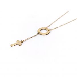 Celtic cross 18K yellow gold necklace - 1