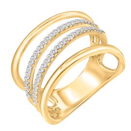 Radiant Harmony Ring in 14K yellow gold