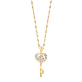 Key to My Heart Diamond Pendant | 18K Yellow Gold | Lifestyle Fine Jewelry