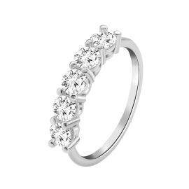 5 Stone Solitaire Diamond Wedding Ring in White Gold