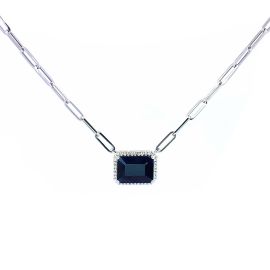 Sapphire Diamond Necklace_76237