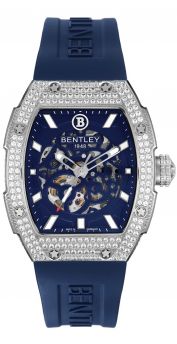Bentley Velocity Prodigy Blue Dial and Rubber Strap Watch for Men