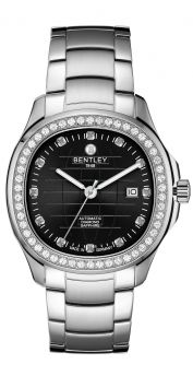 Bentley Industrial Ultimate Diamond Automatic Watch – Black Dial with Stainless steel case