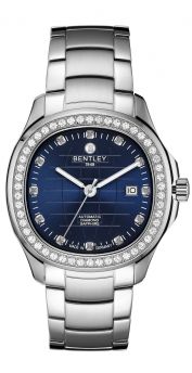  Bentley Industrial Ultimate Diamond Automatic Watch – Blue Dial with Stainless steel case