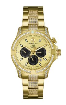 Bentley Gents Watch - Gold Classic Diamond Watch_BL2096-452MKKI