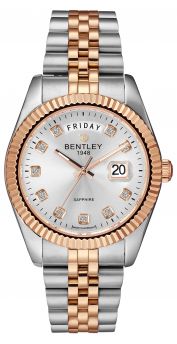Bentley Adventure Journey Silver Dial Two Tone Rose Gold Watch for Men
