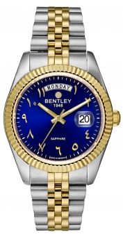 Bentley Adventure Journey Gold Two-Tone Stainless Steel Blue Dial Watch