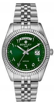 Bentley Men's Adventure Journey Green Dial Stainless Steel Watch
