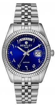 Bentley Adventure Journey Blue Dial Stainless Steel Watch for Men