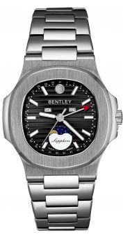 Bentley Timing Essence Black Dial Stainless Steel Watch for Men