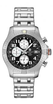 Bentley Track Elite stainless steel Black Dial diamond quartz watch