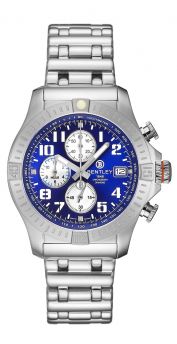 Bentley Track Elite stainless steel Blue Dial diamond quartz watch