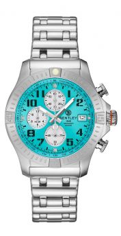 Bentley Track Elite Aqua blue dial diamond watch