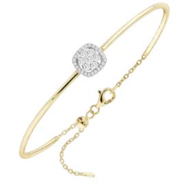 Coronet Diamond Bangle in 18K Gold_C14026