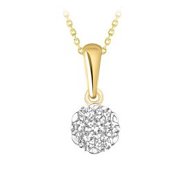Coronet diamond pendant in yellow and white gold - 1