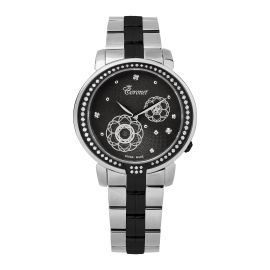 Two-tone black and silver Coronet diamond watch - 1