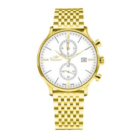 Coronet diamond watch with a stainless steel gold strap - 1