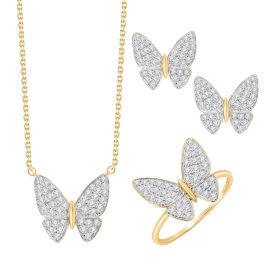 Diamond Butterfly Trio 14K