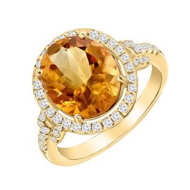 Gemstone and Diamond Ring O06362