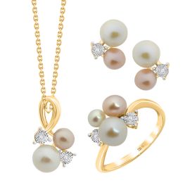 Luna Royale pearl Diamond Set