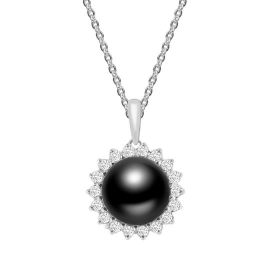 Tahiti pearl diamond pendant in white gold - 1