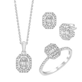 Queen’s Prism Diamond Pendant Set