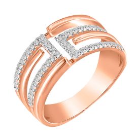 Diamond Split-Band Ring in  Rose Gold