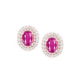 Ruby and Diamond Earrings O04159