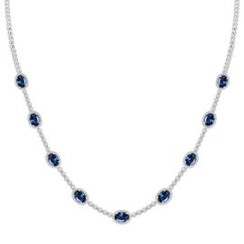Sapphire and Diamond Necklace