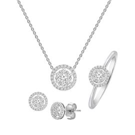 Diamond Pendant Set in 18k Gold_SH-45829_SH-45817_SH-45701