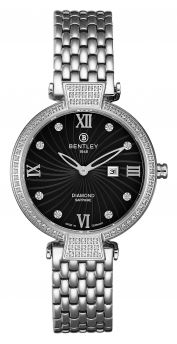 The Astral Forever Collection Diamond Watch With 84 Sapphire Pieces and Black Dial