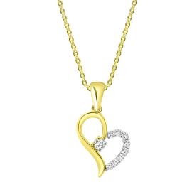 Love's token diamond pendant in 18K yellow gold - 1