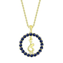 Enchanted ummi pendant with Diamonds and Sapphires in 18K gold - 1