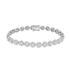 18K white gold diamond tennis bracelet - 1