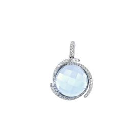 Gemstone Diamond Pendant & Earrings Set_Z19816_Z21477