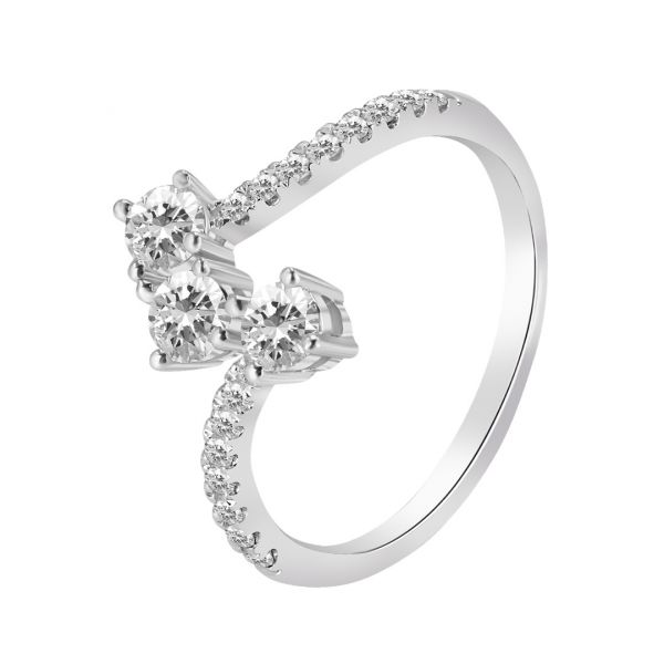 Diamond Slide Rings Shop Sliding Diamond Ring in 18k White Gold Online | Dubai