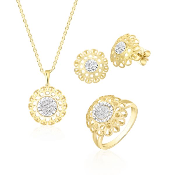 Diamond Pendant Set O03407 M00286 O02887