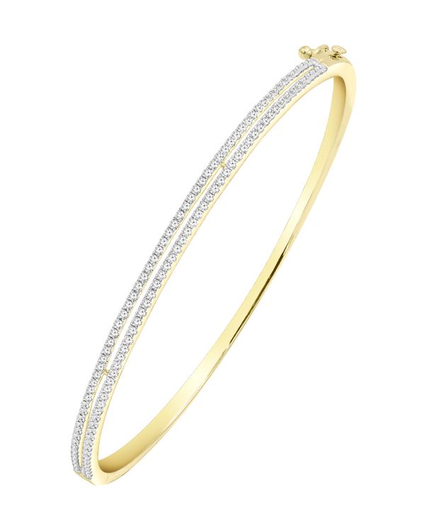 Diamond bangle cheap yellow gold