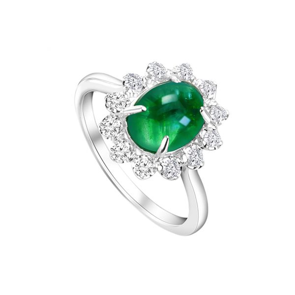 Diamond and emerald ring online